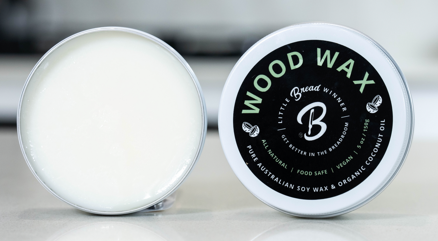 vegan wood wax for timber bread boards