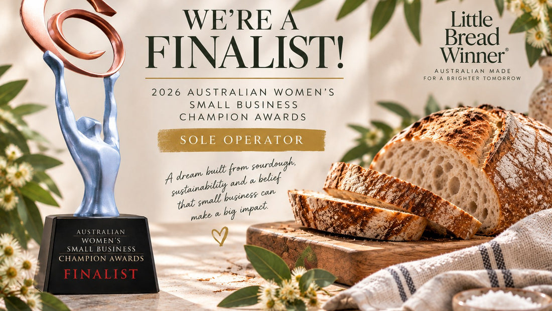 Little Bread Winner finalist in the 2026 Australian Women’s Small Business Champion Awards Sole Operator category