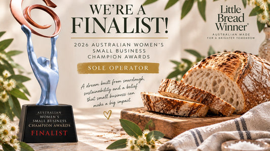 Little Bread Winner finalist in the 2026 Australian Women’s Small Business Champion Awards Sole Operator category