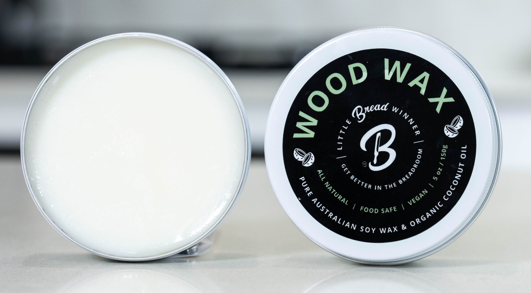 vegan wood wax for timber bread boards